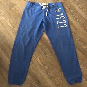 blue hollister joggers